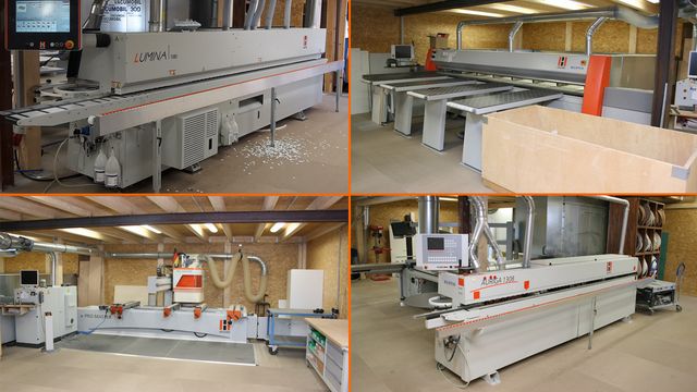 Client de référence Kobe de Reutlingen pour plaqueuses de chants, centre d'usinage CNC, scie à panneaux horizontale La menuiserie Kobe de Reutlingen utilise plusieurs machines HOLZHER