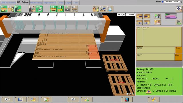 Interface utilisateur graphique 3D pour un fonctionnement intuitif et une fonction de fonctionnement de la machine
