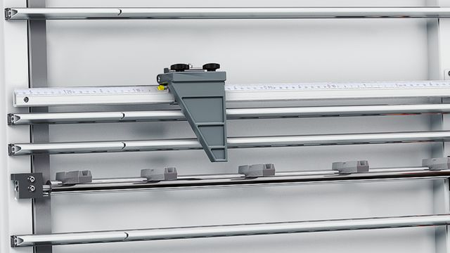 Affichage manuel des dimensions pour le réglage de la longueur dans la section verticale