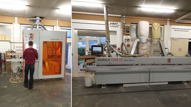 Holz-Her CNC Vertikales Bearbeitungscentrum EVOLUTION 7405 in der Hasselbrocker Möbeltischlerei Holz-Her CNC Vertikales Bearbeitungscentrum EVOLUTION 7405