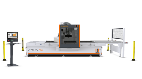 CNC à portique pour un usinage Nesting parfait - la DYNESTIC 7507 garantit un usinage précis des panneaux La technologie Nesting au plus haut niveau - la nouvelle machine Nesting CNC DYNESTIC 7507 de HOLZ-HER