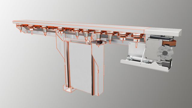 Mit 14 Werkzeugplätzen ist der Standard Linear-Werkzeugwechsler gut bestückt. Mit 14 Werkzeugplätzen ist der Standard Linear-Werkzeugwechsler gut bestückt.