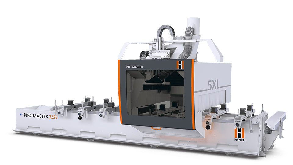 wood cnc machines: 5 axis cnc for wood and panels from Holzher